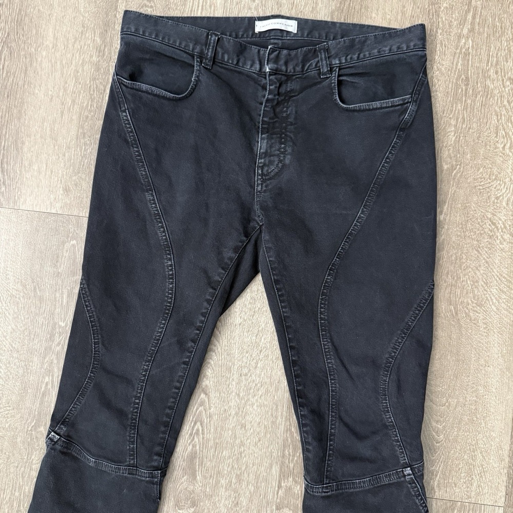 Faith Connexion Run Slim Jeans Black Wash Men's 32 Italy Straight Leg Stretch